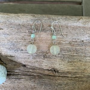 Mint bead earrings